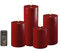 ReWu Deluxe Homeart LED Kerzen Geschenkbox Set mit Fernbedienung und Timerfunktion in Burgogne