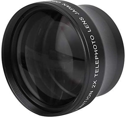 Lente de Cámara 2X para Cámara con Montura de 37 Mm, Lente Telefoto Convertidora de Alta Definición con Aumento 2X