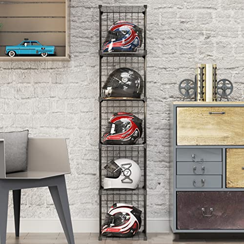 JHLP Support pour casque de moto – Support de casque de vélo en métal – Étagère à chaussures – Grilles de rangement – Armoire – Bibliothèque modulaire – Organiseur de chapeaux