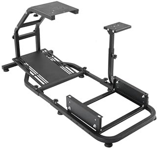 Minneer Racing Simulation Cockpit Fit for Logitech G29,G920,G923 Thrustmaster T-GT II,T150,T80 Adjustable Steering Wheel Game Stand Steering Wheel,Handbrake and Pedal Not Included