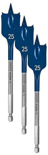 Bosch Professional 1x Expert SelfCut Speed Spade Drill Bit (for Softwood, Chipboard, Ø 25,00 mm, Length 152 mm, Accessories Rotary Impact Drill) (Pack of 3)