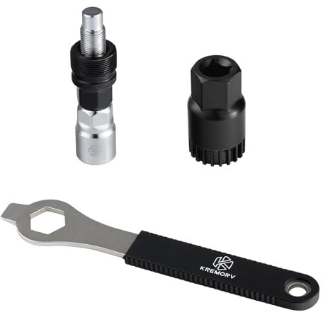 KREMORV Fahrrad Kurbelabzieher Innenlager Entferner Tretlager Werkzeug mit 16 mm Schlüssel