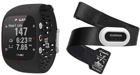 Polar M430 – Exklusiv bei Amazon – GPS-Sportuhr zum Laufen – Herzfrequenz-Tracker am Handgelenk & Garmin HRM- Brustgurt, Aufzeichnung von Herzfrequenzwerten, ANT+ und BLE