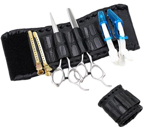 Friseur-Handgelenktasche, Friseurscheren-Tasche, Haarscheren-Holstertasche für Friseur, Werkzeughalter-Armband-Aufbewahrungsbehälter, professionelle Stylisten-Scherentasche für die Organisation von Sa