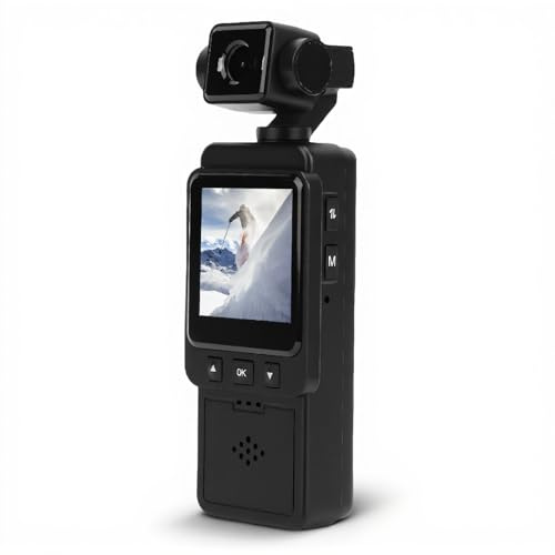 LICAEVEY 1080p Mini -actionkamera med 1,35 Tum HD -färgskärm, 270 ° / 180 ° Roterbar Lins, Anti -skakning Bärbar Kamera med 1/4 Tum Skruvhål för Sport, Cykling