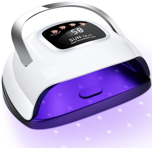 LKE UV Nail Lamp Nail Dryer 220W Professional UV LED Nail Lamp Led Nail Lamps for Gel with 4 Timers-Auto Sensor UV Lamp for Gel Nails Detachable Curing Lamp Gel Nail Polish for Home and Salon