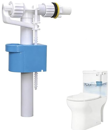 Vanne de remplissage pour réservoir de chasse d'eau G3/8 et G1/2 - Robinet flotteur - Valve de remplissage - Pièces de rechange pour réservoir d'eau - Bleu