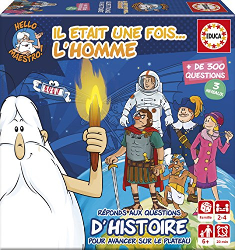 Educa - Disney Mini Etait Une Fois… L' Homme. Jeu de Plateau Éducatif. À partir de 6 Ans. Ref. 17353, Gris