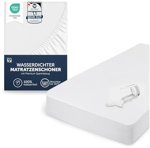 Blumtal® Matratzenschoner 120x200 cm - Matratzenschutz wasserdicht - OEKO-TEX zertifizierter Matratzenschoner wasserdicht 120x200 - knisterfreier Schutz Matratze - atmungsaktiver Nässeschutz 120x200cm