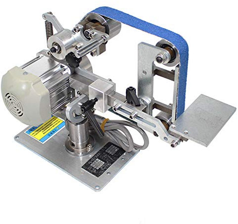 Toplionace 762x25mm Bandschleifmaschine mit Bürstenlosem Motor, 220V Bandschleifmaschine Band Polierer Schleifer Tellerschleifmaschine Festwinkel Offen V