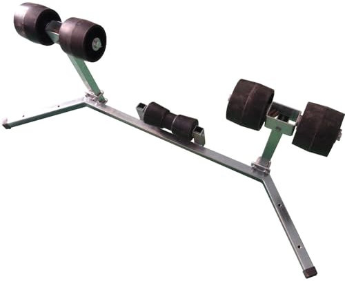 HIBO Hellingroller für Schlauchboote – Verzinktes Stahlgestell – Mit Kippbaren Rollen – 124 cm x 44 cm