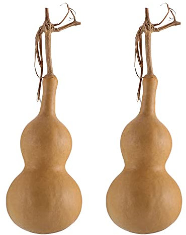 Toddmomy 2pcs Dried Gourd Feng Shui Wu Lou Desktop Ornament Home Decor Table Centerpieces Kids Toys for DIY Crafts Hanging Decor