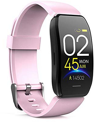 Flisdtry C114 Smart Watch armband sömnmonitor vattentät smart band bluetooth pulsmätare fitnessarmband för IOS Android-rosa