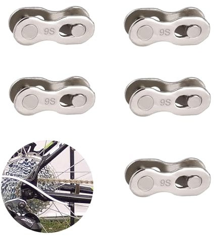 5 Paar Fahrrad Kettenschloss und Missing Link - Kettenglied für 6-7-8, 9, 10 Geschwindigkeitskette