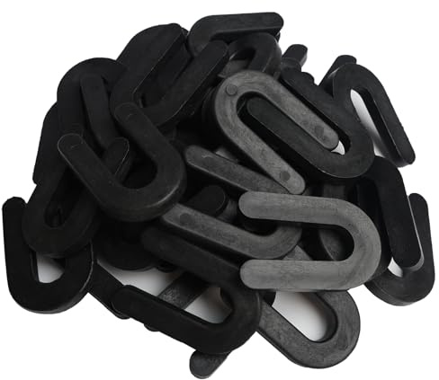Storystore U-formade kakelnivelleringssystem, verktyg, hästskodistanser av plast, fogavståndshållare för golvplattor, fogkors, terrassplattor (svart, 6 mm, 400 stycken)