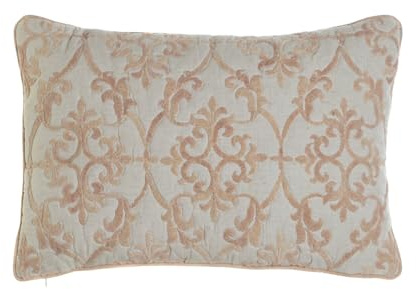FUNDA COJIN ALGODON 60X1X40 BORDADO BEIGE