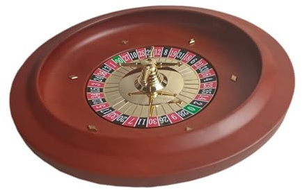 Dickly Ruota della Roulette in Legno, Gioco della Roulette, Roulette in Legno Creativa, Tavolo da Gioco in Legno per Adulti, Gioco Serale,