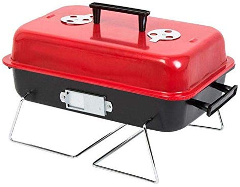 Parrilla de carbón portátil, Plegable, de Acero Inoxidable, para Camping, de sobremesa, pequeña