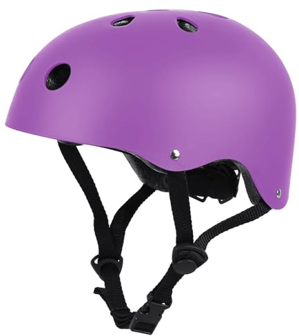 LeapBeast Casque Trotinette Adulte Enfants Casque, Velo Homme Femmes Anti-Choc Protection pour Multi-Sport Cyclisme Skate Roller Trottinette Skateboard (Violet, L)