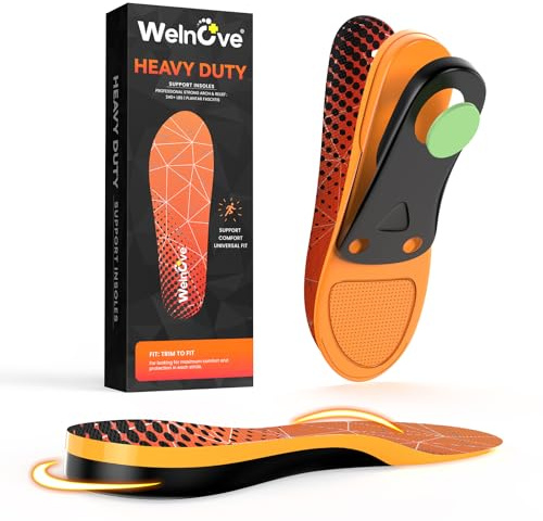 Plantillas Trabajo para Hombre y Mujer | plantillas espolon calcaneo con Talón Reforzado |Plantillas Fascitis Plantar y Ideal para Pies Planos-L-Mujer 43-44|Hombre 41-42