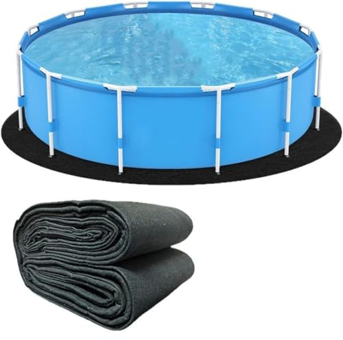 VOQGHTU Tapete para piscina para exteriores, protector de suelo de spa, forro de estanque, tapete de natación debajo, fieltro grueso, a prueba de líquidos, resistente a desgarros, portátil, camping