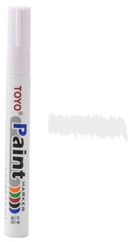 Générique Marqueur de retouche de peinture - Stylo marqueur de peinture de pneu de voiture multi-surfaces étanche,Fournitures de artistique, stylo marqueur de pour bois, céramique et cuir