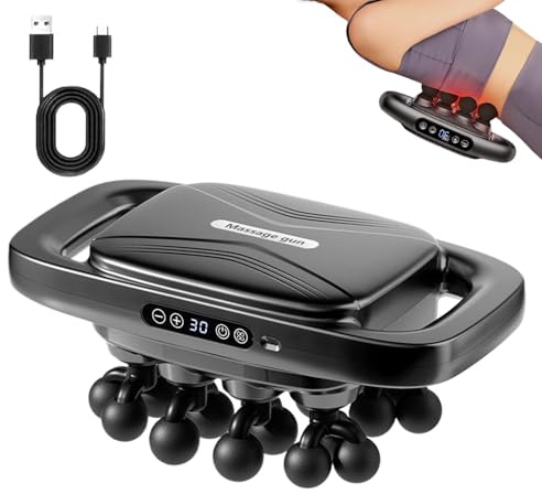 Aparato de masaje corporal | 20 cabezas silenciosas recargables | Masajeador Corporal para las Piernas, para personas mayores, adultos, trabajadores, entrenamiento, hogar, viajes,