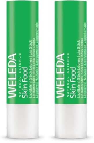 WELEDA - Skin Food Stick lèvres - Nourrit, hydrate en profondeur et répare intensément les lèvres sèches et gercées - Protège du dessèchement - NATRUE - 4.8 Gr (Lot de 2)