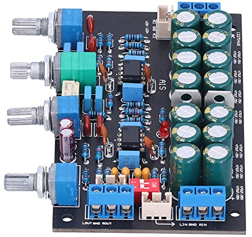Ausla Tonkort PCB-förförstärkare Tonkort AC 12V Till 18V med 3,5x Till 7x Gain Switch Op Amp-uttag Dammtät Potentialmätare för Ljud -förstärkare Hemmalyssning