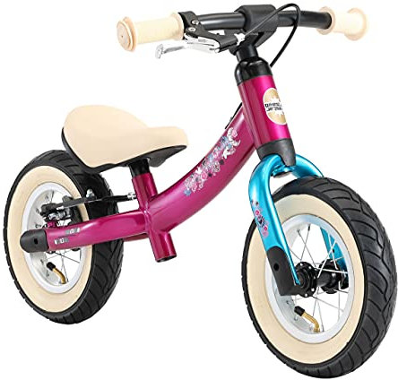 BIKESTAR Bicicletta senza pedali 2-3 anni per bambino et bambina | Bici senza pedali bambini con freno 10 pollici sportivo | Berry & Turchese