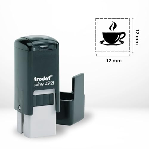 Timbro Personalizzato per Tessere Fedeltà | Timbri Personalizzati con Disegni | Timbro Personalizzabile con Inchiostro NERO | Timbro Piccolo Autoinchiostrante QUADRATO