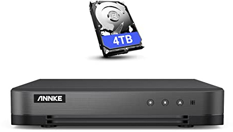 ANNKE 16 CH Security CCTV H.265+ DVR with 4TB Hard Drive, Hybrid 5-in-1(TVI/AHD/CVI/CVBS/IPC) Surveillance Digital Video Recorder, Easy Remote Access, AI Human Vehicle Detection, 24/7 Recording