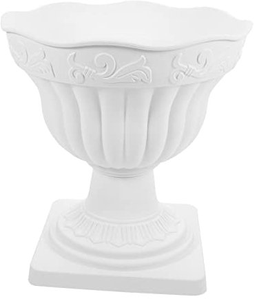 Yardwe Römischer Säulenblumentopf Hochzeit Blumenvase Griechische Pflanzschale Blumentopf Für Den Haushalt Blumentopf Für Zu Hause Drehteller Gartenblumentopf Drinnen Plastik Weiß Rom