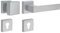 Gedotec Wechselgarnitur Aluminium Türgriff Zimmertür Türbeschlag chrom Knopf-Drücker | PUSH 1317 | PZ - Profilzylinder | Türklinke Antik Vintage | 1 Design Knauf-Garnitur inkl Befestigungsmaterial