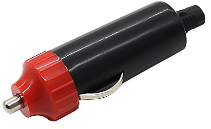 Adaptador de enchufe universal para encendedor de cigarrillos macho – negro/rojo – 10 A