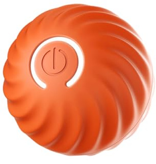 CLSSLVVBN Smart självgående boll med 2 lägen revolutionerande för intensiv aktivitet Interaktiv hundboll TPR rörlig hundboll, Orange