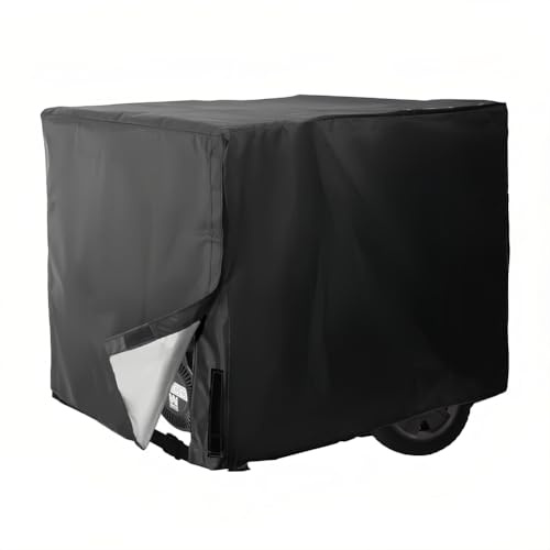 Msiud Cubiertas para Generadores Al Aire Libre, Cubierta de Tafetán de Poliéster 210D con Hebilla Resistente Al Viento, Protector Universal Impermeable a Prueba de Polvo para
