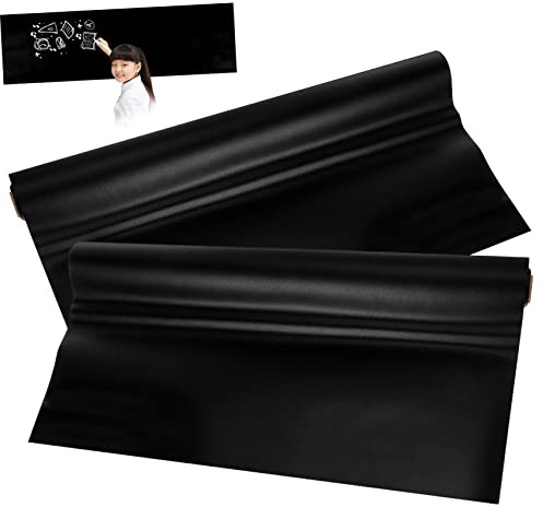 PLAFOPE 2pcs Blackboard Stickers Self-Adhesive PVC Chalkboard Film for Wall School Office