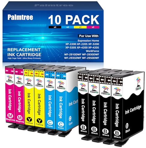 Palmtree Compatibili 604XL Cartucce di Inchiostro Sostitutive per Epson 604 XL per Epson XP 2200 WF 2930 per Expression Home XP-4200 XP-3200 XP-2205 Workforce WF-2910 WF-2930 WF-2930DWF WF-2950