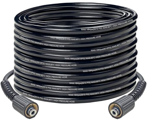 M22 High Pressure Washer Hose,15M/49Ft Kink Resistant Power Washer Hose,5800PSI Pressure Asher Accessory,14mm Female Replacement Jet Wash Hose for Most Brands
