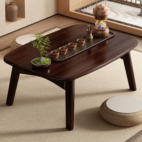 Eleeonora Pieghevole Tavolo Tatami Giapponese,Tavoli da Salotto Giapponese,Tavolino Giapponeses Basso Pieghevole,Robusto E Durevole,Adatto per Computer,Spuntini,Scrittura,Lavoro