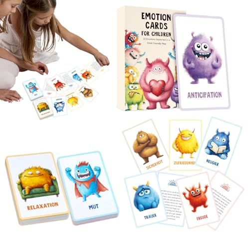Cards de emoción Genérico - Juego de flash educativo para niños, mazo de expresión de la vida real | Herramienta de enseñanza interactiva con reconocimiento de emociones visuales, ayuda para el desarr