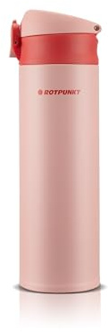 ROTPUNKT Edelstahl Trinkflasche 500ml – Isolierflasche auslaufsicher & spülmaschinengeeignet – Thermosflasche für Sport, Büro & Outdoor (Coral)