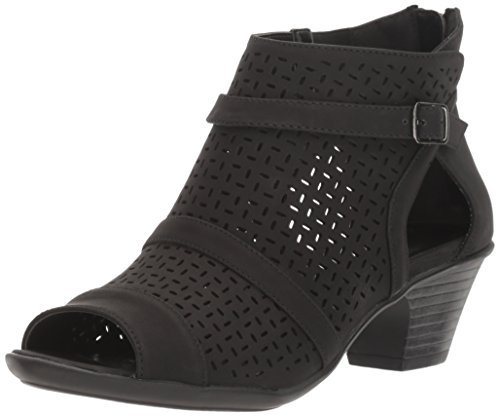 Easy Street Women's Carrigan Open Toe Cutout Ankle Bootie Sandal with Back Zipper and Dress Heel