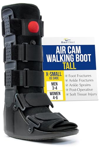 Brace Direct Tall Air CAM Walker Boot Medical Boot for Broken Foot, Ankle Sprains & Post-Op (X-Small - US Shoe Men 3-4 / Women 4-6)