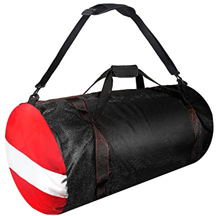 30 Mesh Dive Gear Bag – Quick-Dry Scuba & Snorkeling Duffel for Fins, Mask, Wetsuit – Durable Large Mesh Dive Bag with Shoulder Strap for Boat, Shore & Beach