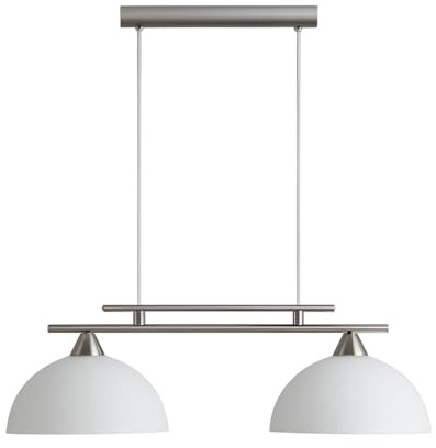 Lampadario a sospensione da soffitto per salone, cucina a 2 coppe in vetro