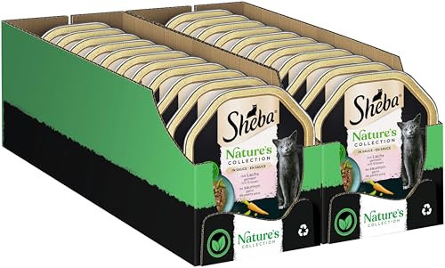 SHEBA Schale Nassfutter für Katzen Nature’s Collection in Sauce mit Lachs 2 x 11 x 85g