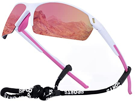 OKH Gafas de ciclismo polarizadas para hombres y mujeres, gafas deportivas al aire libre, protección UV400, gafas de sol con marco irrompible TR90