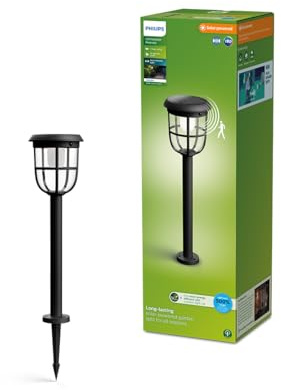 Philips Lighting Radii UltraEfficient Auto-linkable Solar Path Light, 1.3W, 3000K, Black, Motion Sensor, IP44 Weatherproof